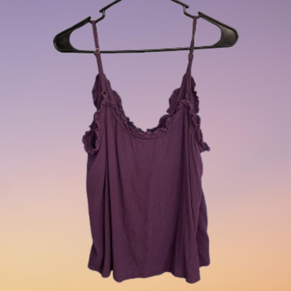 Shyanne Purple Embroidered Tank Top - Picture 2 of 4